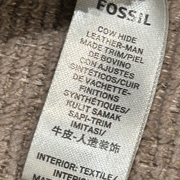 Fossil Black Leather Shoulder Bag with Gold Key Accent (A0011) - Picture 10 of 13